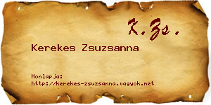 Kerekes Zsuzsanna névjegykártya