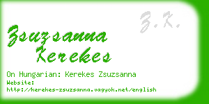 zsuzsanna kerekes business card